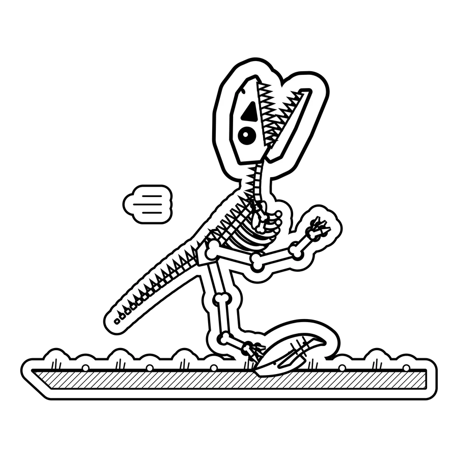 Tyrannosaurus rex — Slipped on a banana peel. dinosaur sticker, Extinction Fails collection