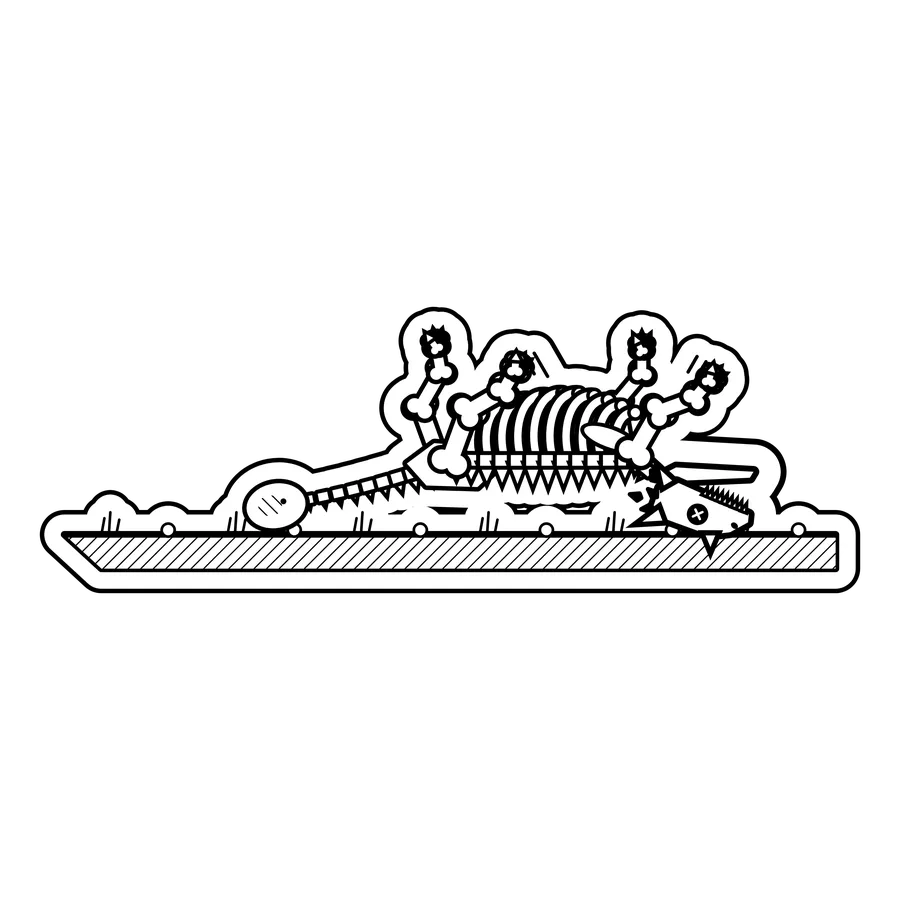Ankylosaurus — Flipped onto its back and could not get up. dinosaur sticker, Extinction Fails collection