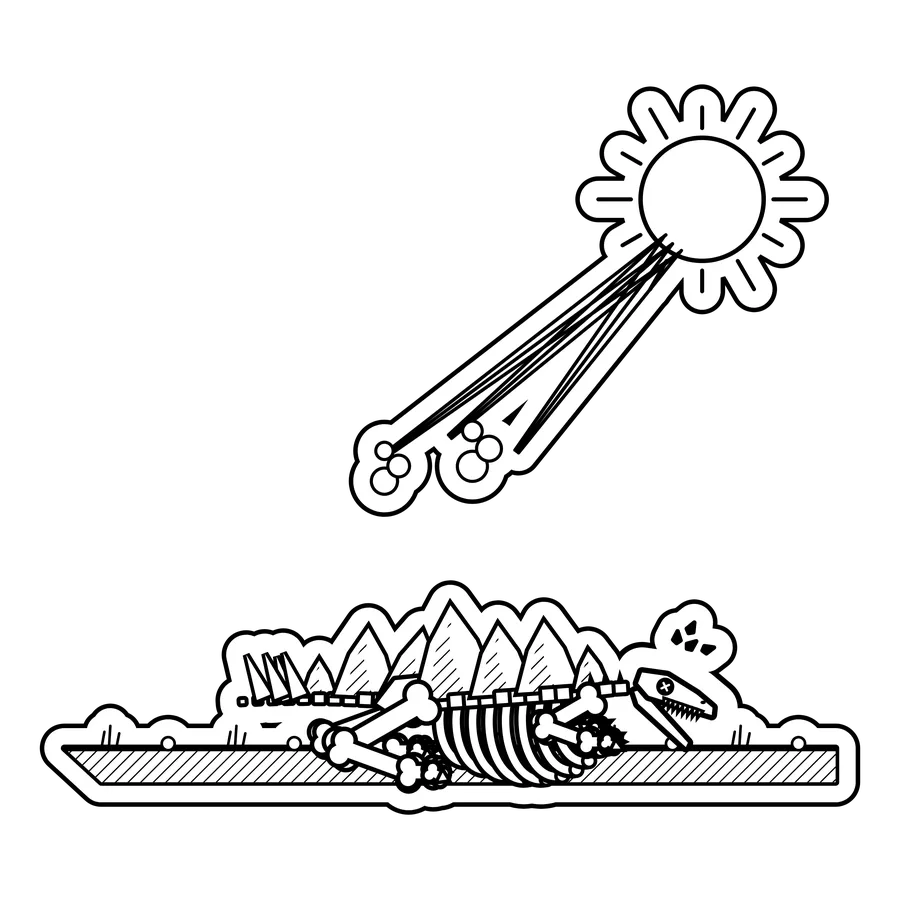 Stegosaurus — Sunbathed until the plates smoked. dinosaur sticker, Extinction Fails collection