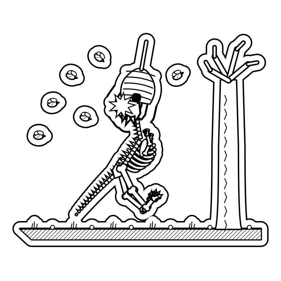Pachycephalosaurus — Head-butted a beehive like a pinata. dinosaur sticker, Extinction Fails collection