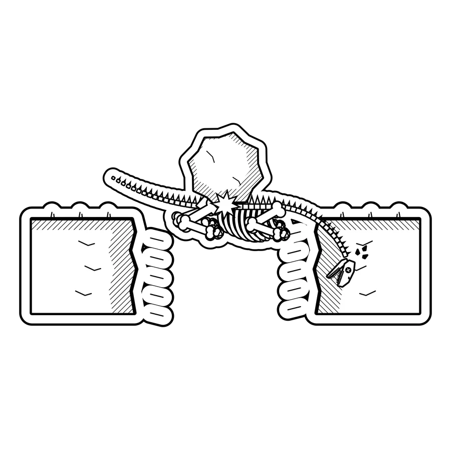 Brachiosaurus — Used itself as a bridge. A boulder tested the weight limit. dinosaur sticker, Extinction Fails collection