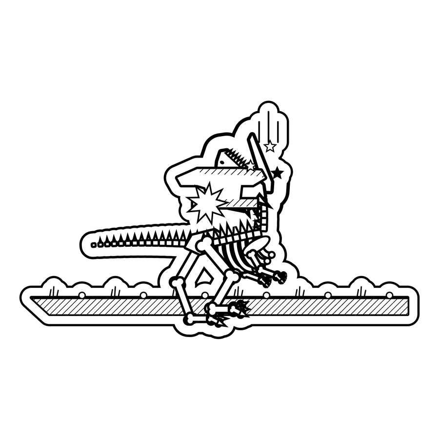 Pachycephalosaurus — Caught a falling anvil with its head. dinosaur sticker, Extinction Fails collection