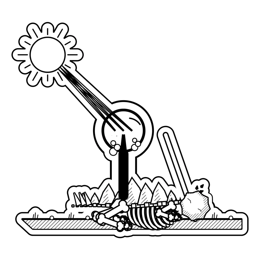 Stegosaurus — Lay under a giant magnifying glass on a sunny day. dinosaur sticker, Extinction Fails collection