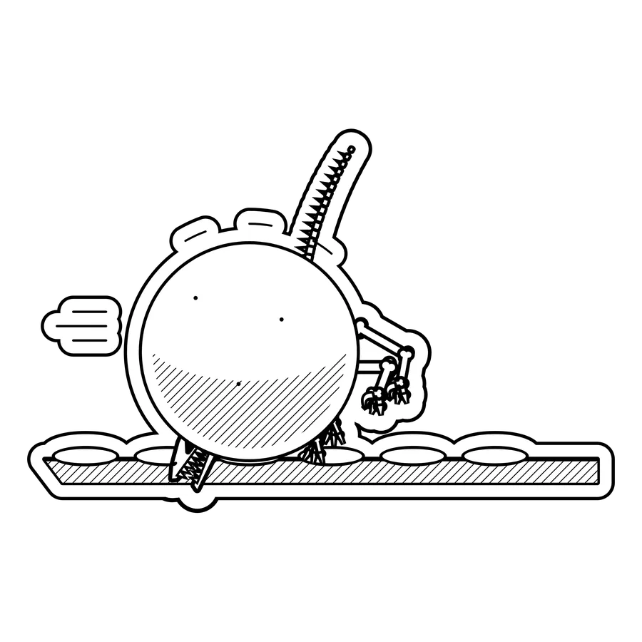 Velociraptor — Started a small snowball at the top of a hill. dinosaur sticker, Extinction Fails collection
