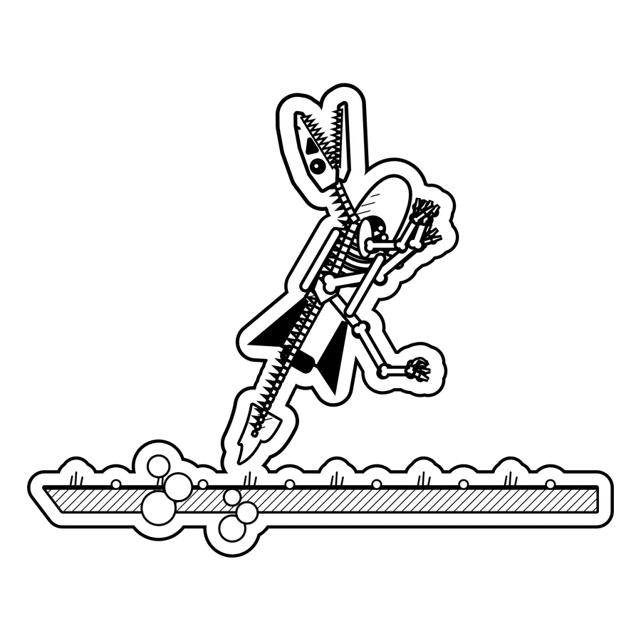 Velociraptor — Strapped to a rocket. dinosaur sticker, Extinction Fails collection