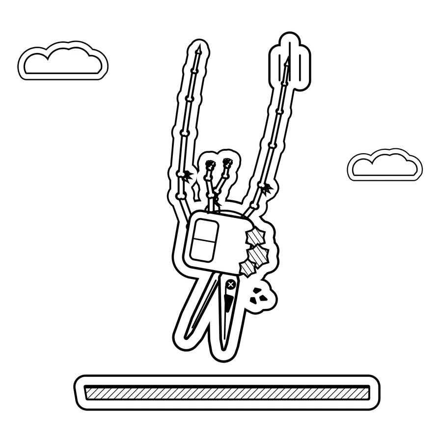Pteranodon — Skydived with a backpack full of rocks. dinosaur sticker, Extinction Fails collection