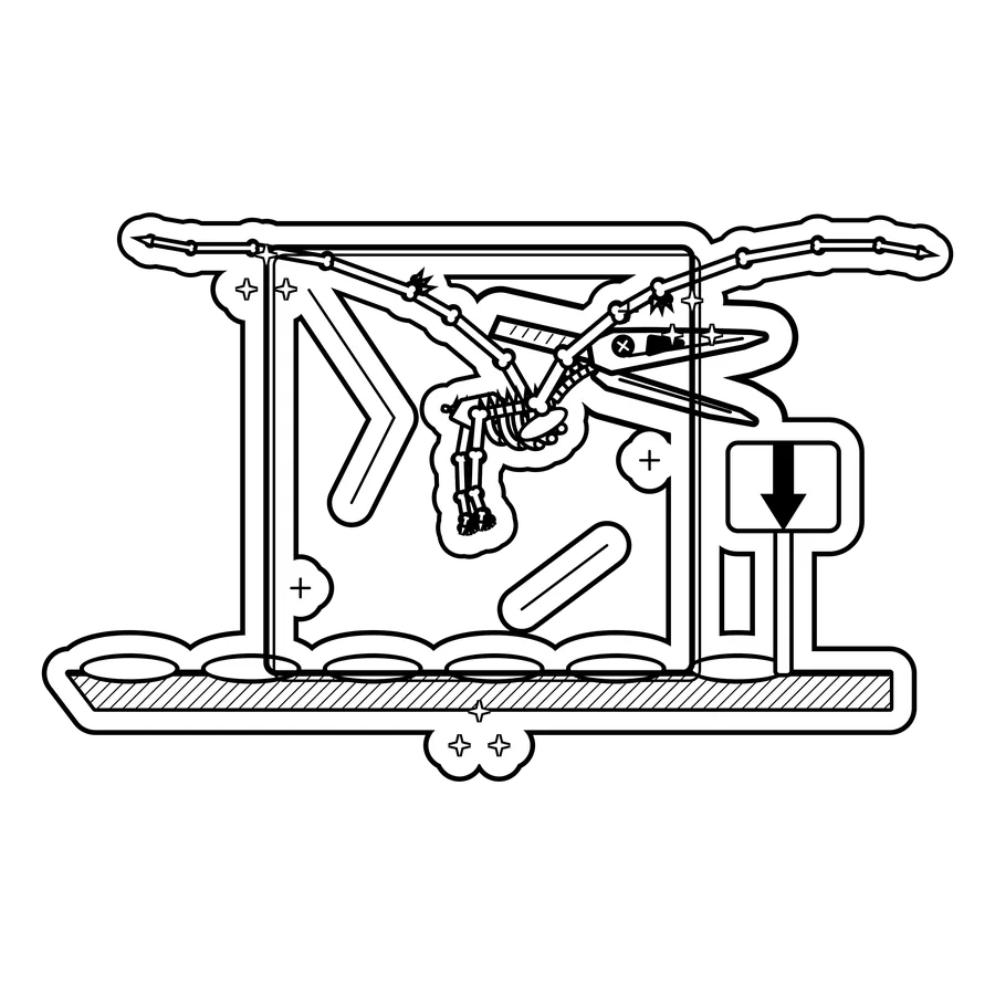 Pteranodon — Migrated too far south. Frozen in a block of ice. dinosaur sticker, Extinction Fails collection