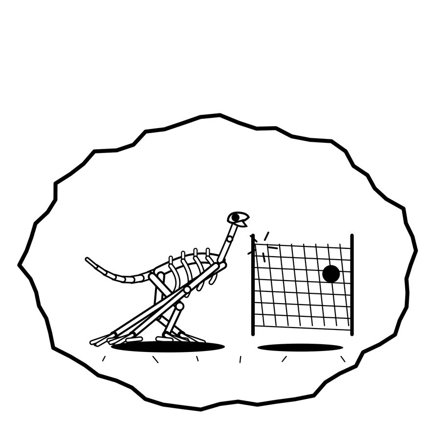 Spider web shortcut — Mishap dinosaur sticker, Extinction Fails collection