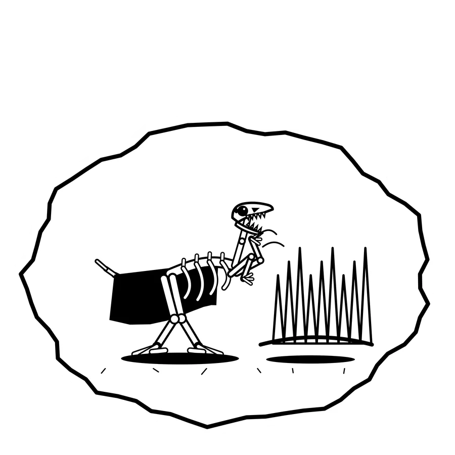 Quill bush nap — Mishap dinosaur sticker, Extinction Fails collection