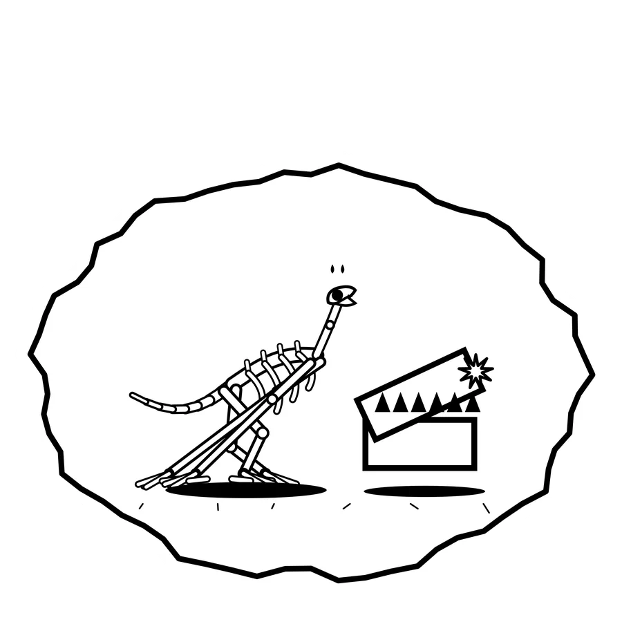 Spring chest — Mishap dinosaur sticker, Extinction Fails collection