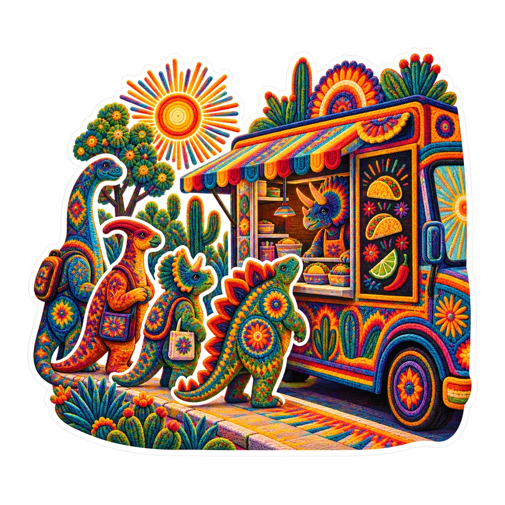 Stegosaurus, In the food truck line dinosaur sticker
