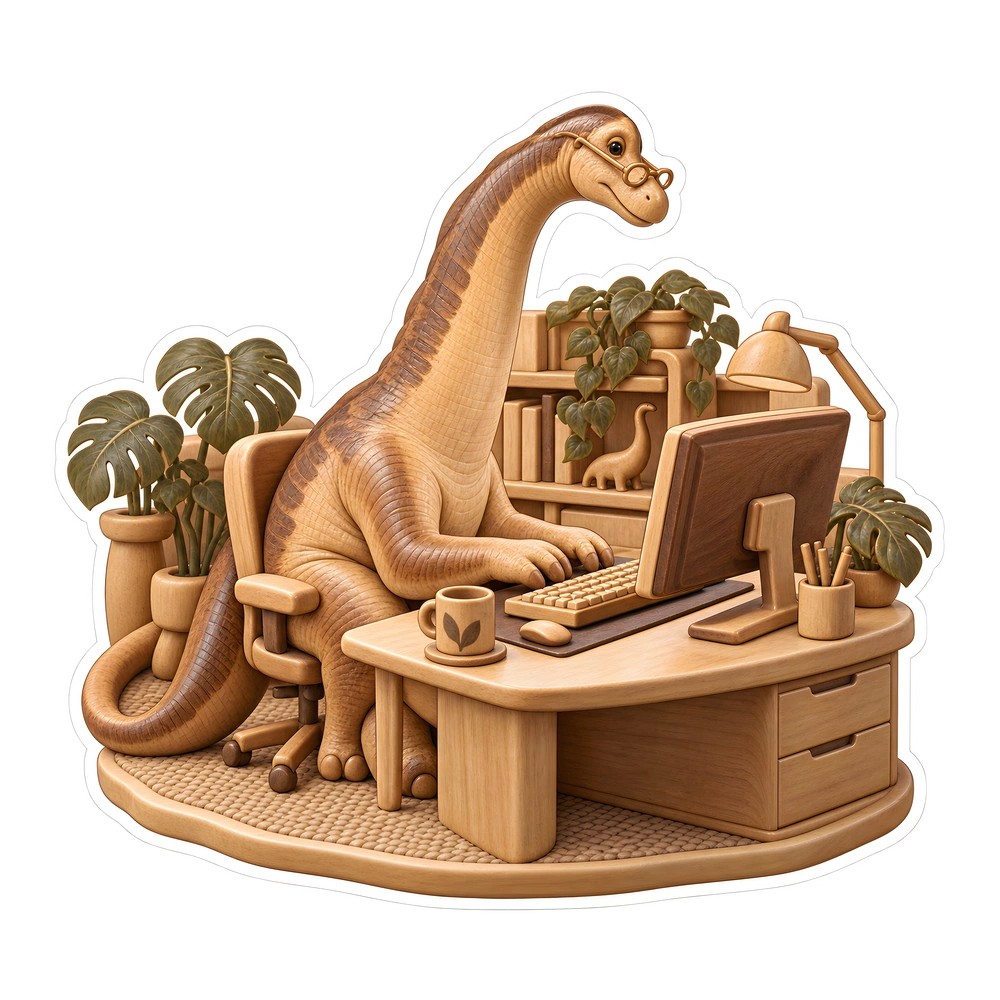 Brachiosaurus, One more email dinosaur sticker
