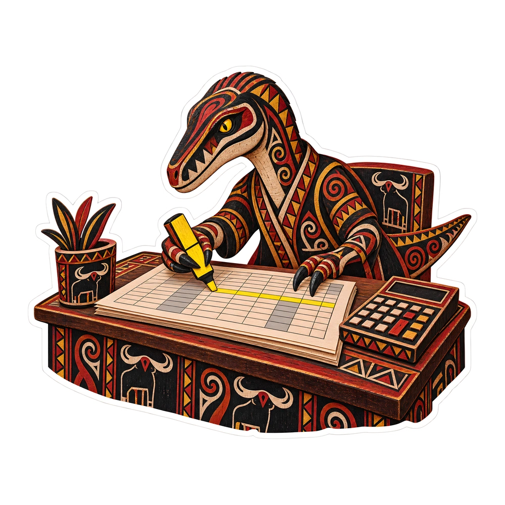 Velociraptor, Highlighting the spreadsheet dinosaur sticker
