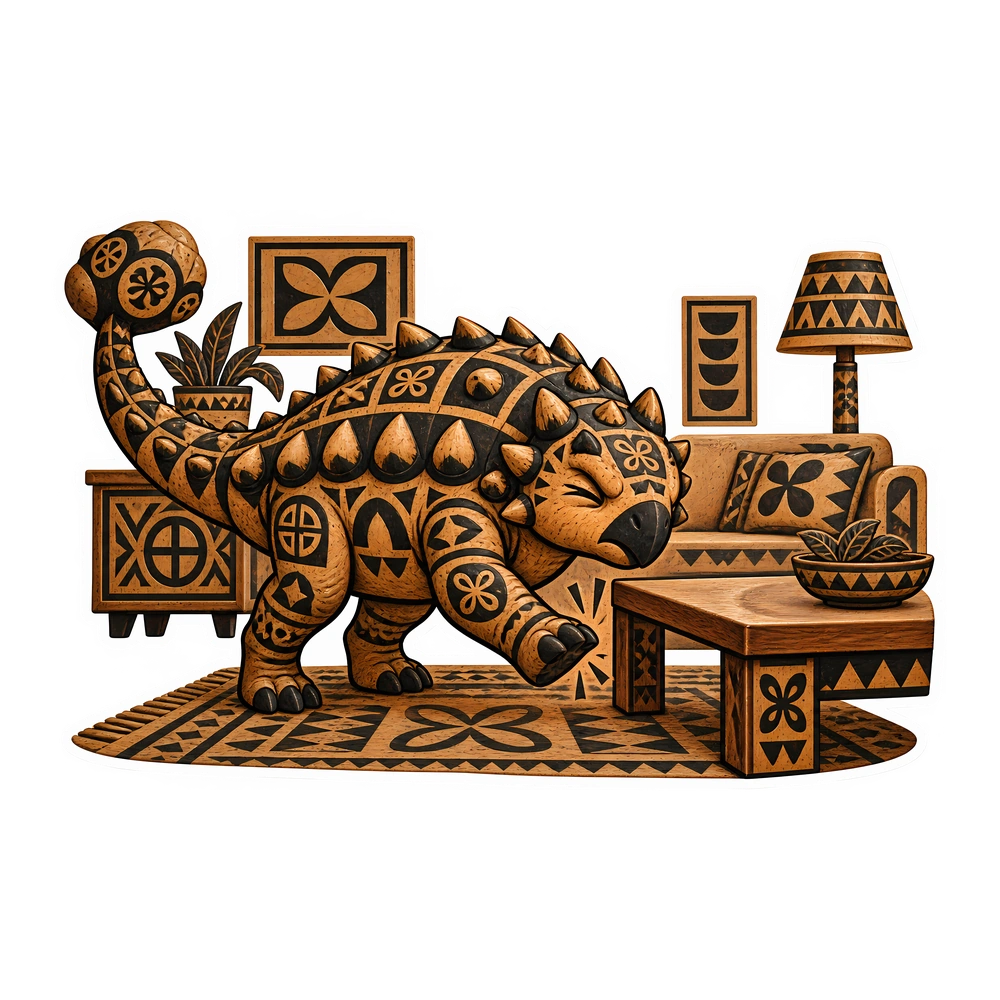 Ankylosaurus, Stubbing a toe on the coffee table dinosaur sticker
