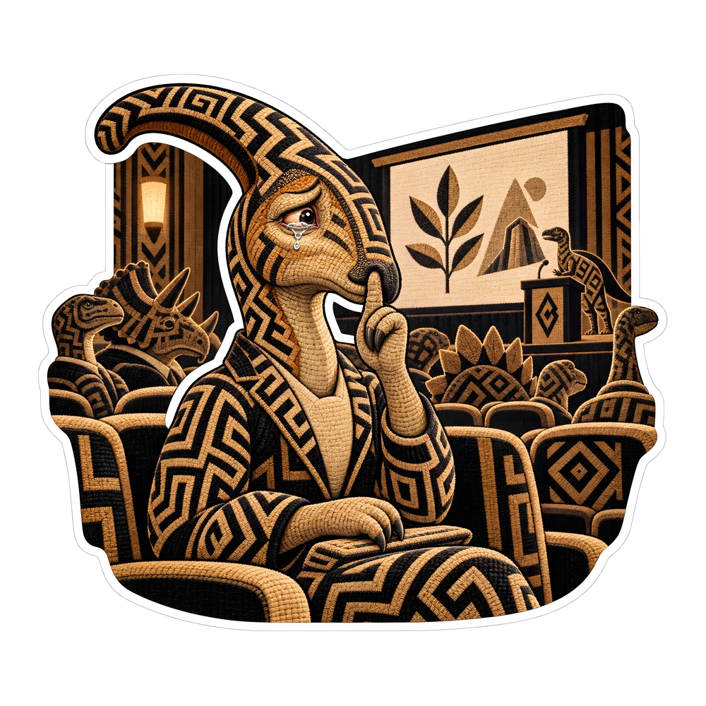 Parasaurolophus, Trying not to sneeze dinosaur sticker