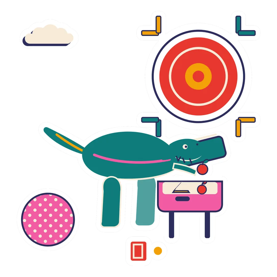 Albertosaurus — Packing lunch dinosaur sticker, Sunrise Flats collection