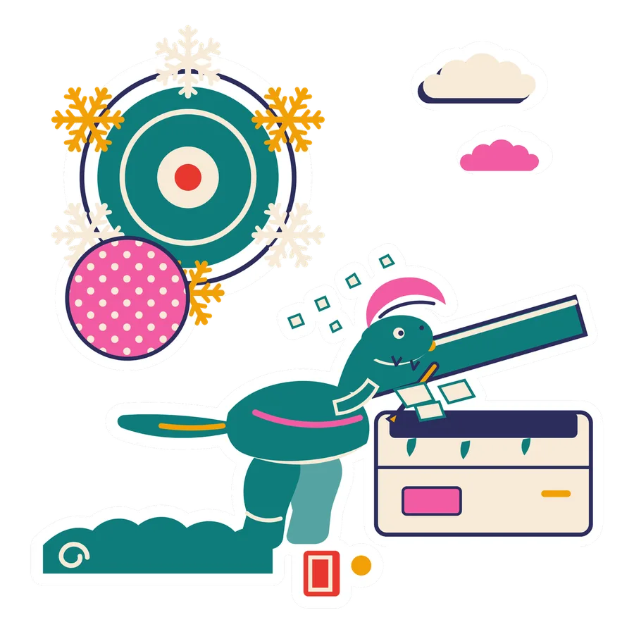 Cryolophosaurus — Defrosting freezer dinosaur sticker, Sunrise Flats collection