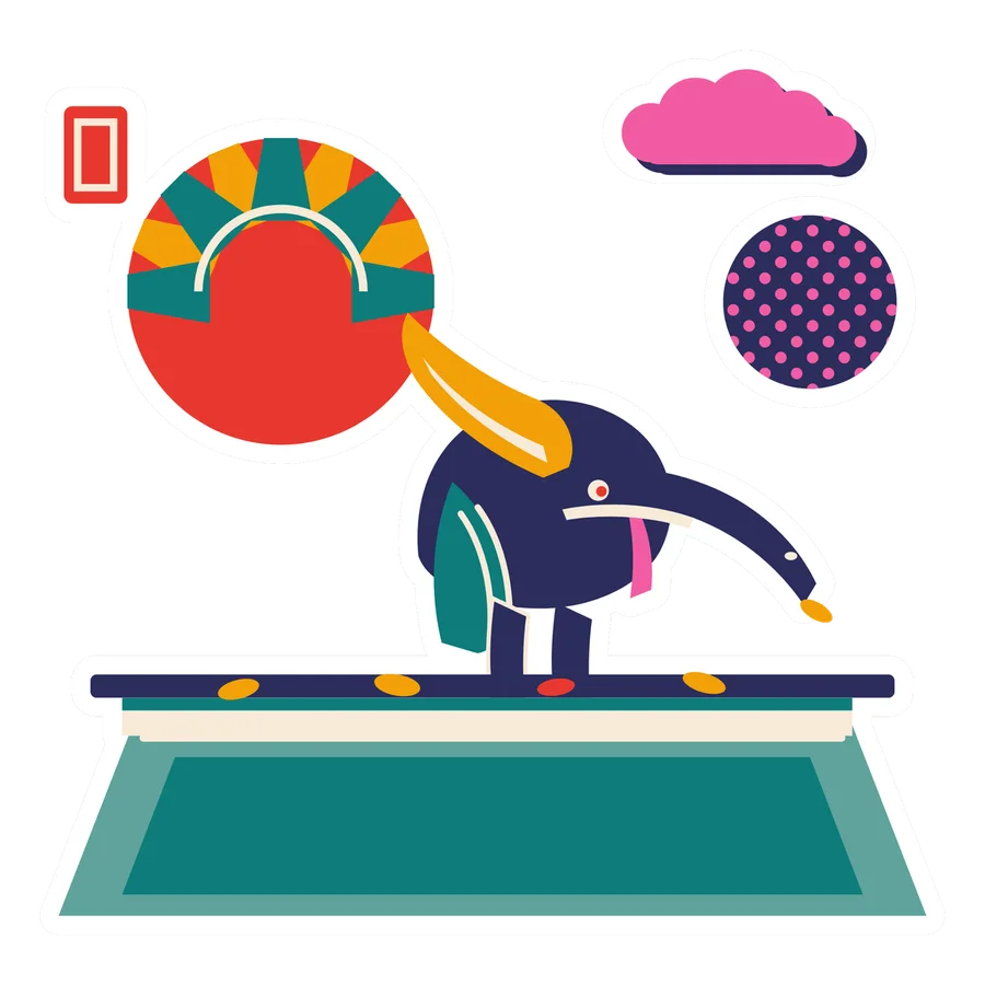 Hatzegopteryx — Cleaning gutters dinosaur sticker, Sunrise Flats collection