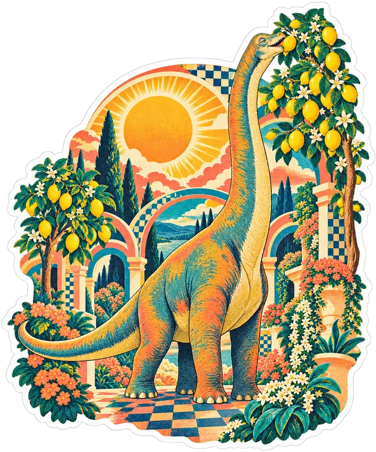 Brachiosaurus — In the garden dinosaur sticker, Garden collection
