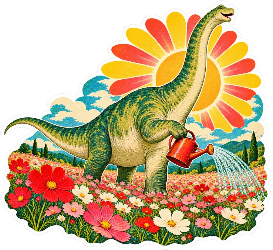 Argentinosaurus — In the garden dinosaur sticker, Garden collection
