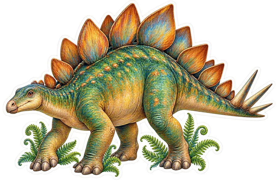 Stegosaurus — Species portrait dinosaur sticker, Storybook collection