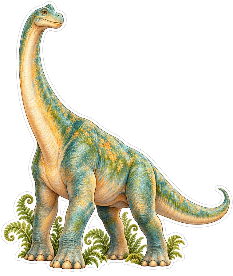 Brachiosaurus — Species portrait dinosaur sticker, Storybook collection