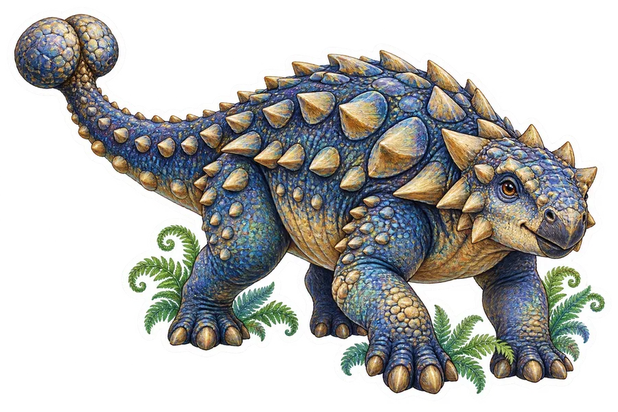 Ankylosaurus — Species portrait dinosaur sticker, Storybook collection