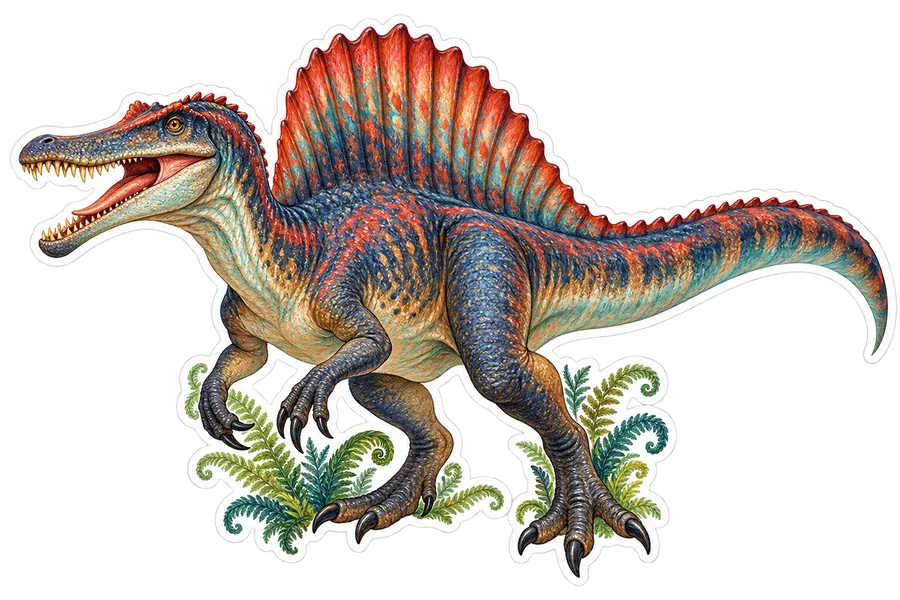 Spinosaurus — Species portrait dinosaur sticker, Storybook collection