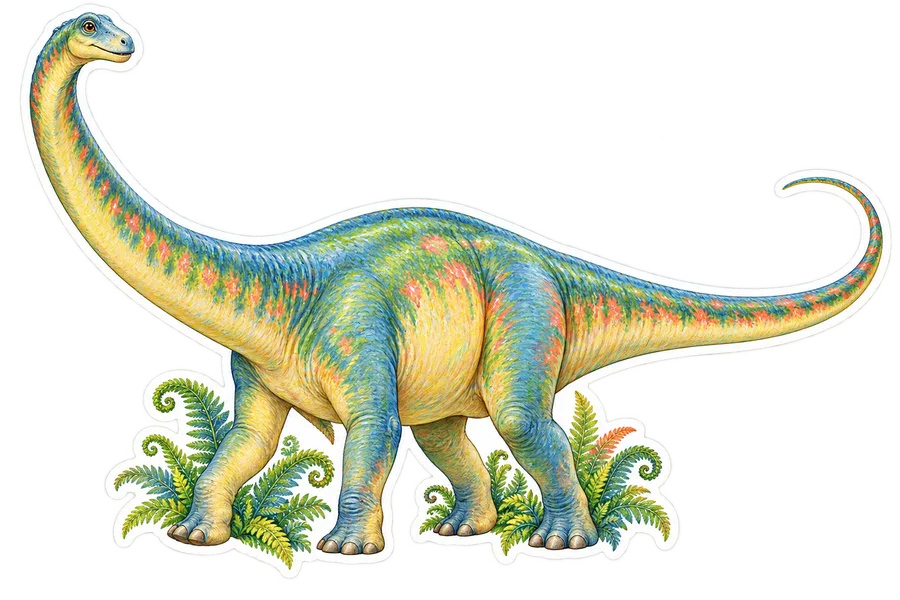 Diplodocus — Species portrait dinosaur sticker, Storybook collection