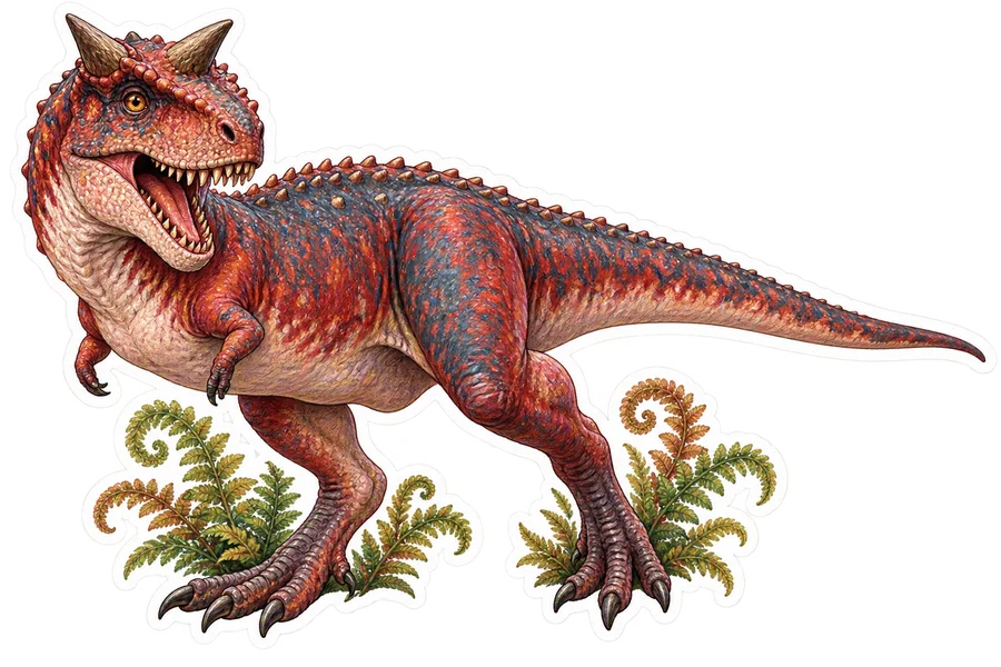 Carnotaurus — Species portrait dinosaur sticker, Storybook collection