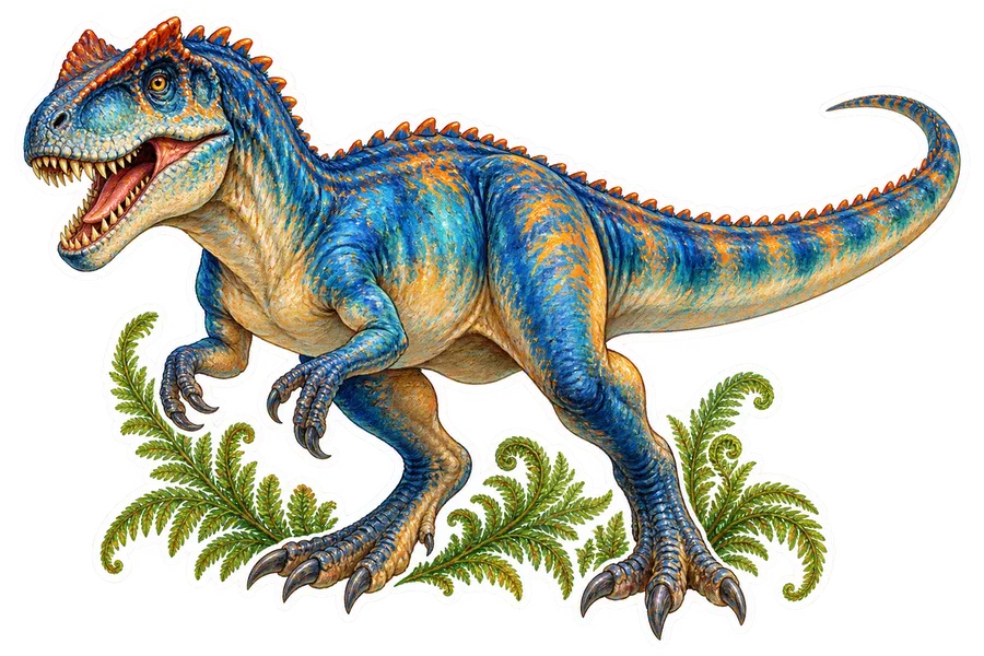 Allosaurus — Species portrait dinosaur sticker, Storybook collection