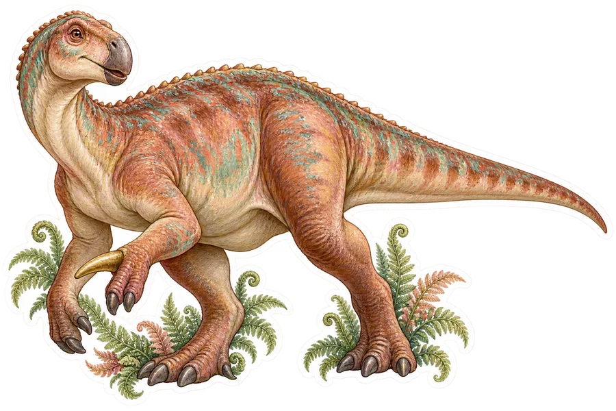 Iguanodon — Species portrait dinosaur sticker, Storybook collection