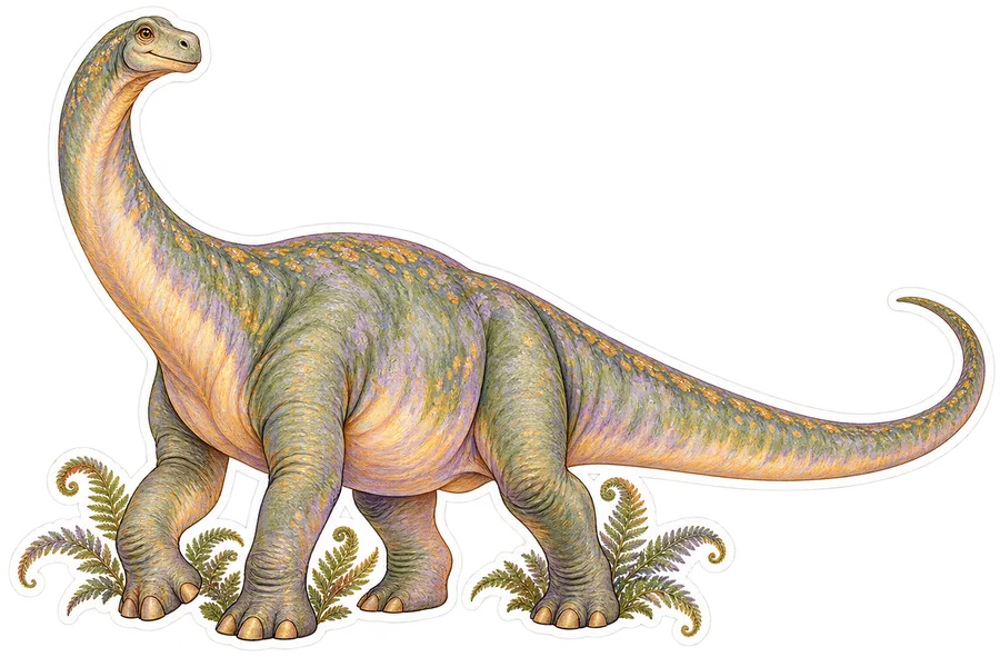 Apatosaurus — Species portrait dinosaur sticker, Storybook collection