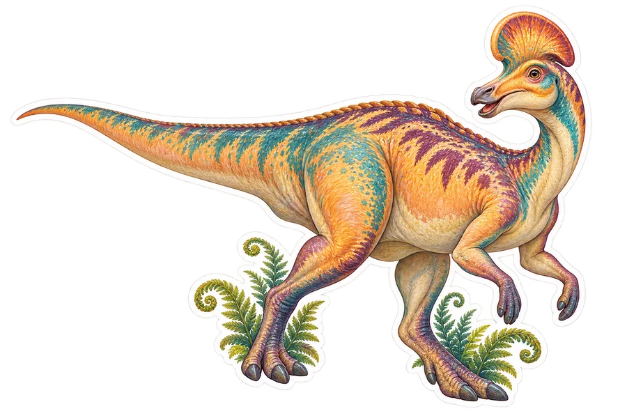 Corythosaurus — Species portrait dinosaur sticker, Storybook collection