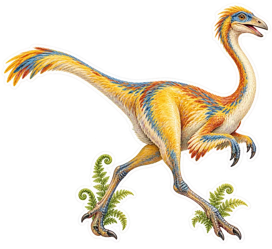 Gallimimus — Species portrait dinosaur sticker, Storybook collection