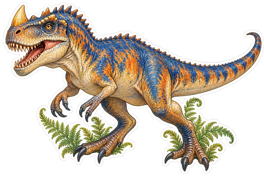 Ceratosaurus — Species portrait dinosaur sticker, Storybook collection