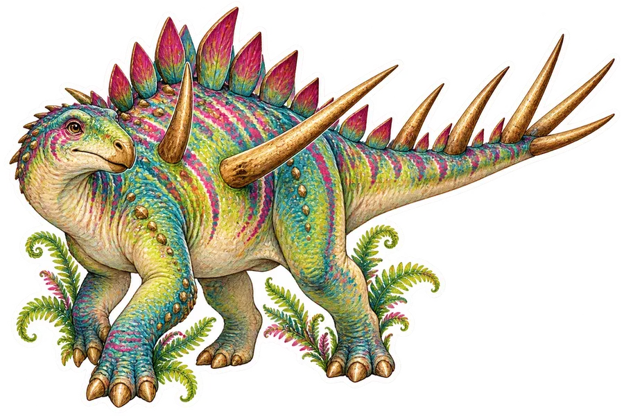 Kentrosaurus — Species portrait dinosaur sticker, Storybook collection