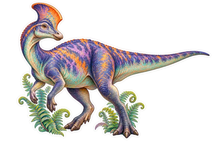 Lambeosaurus — Species portrait dinosaur sticker, Storybook collection