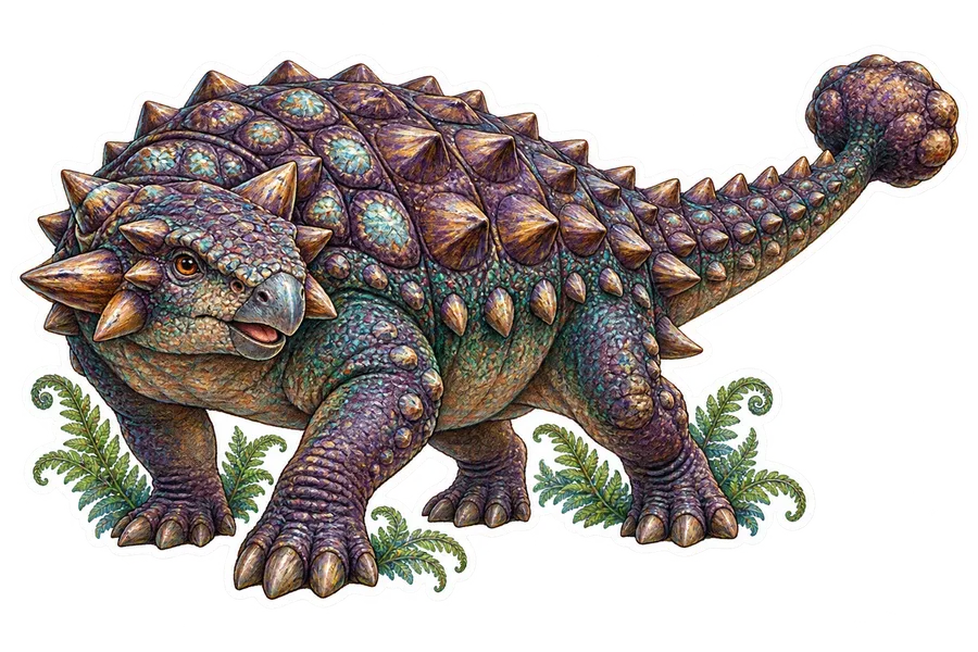 Euoplocephalus — Species portrait dinosaur sticker, Storybook collection