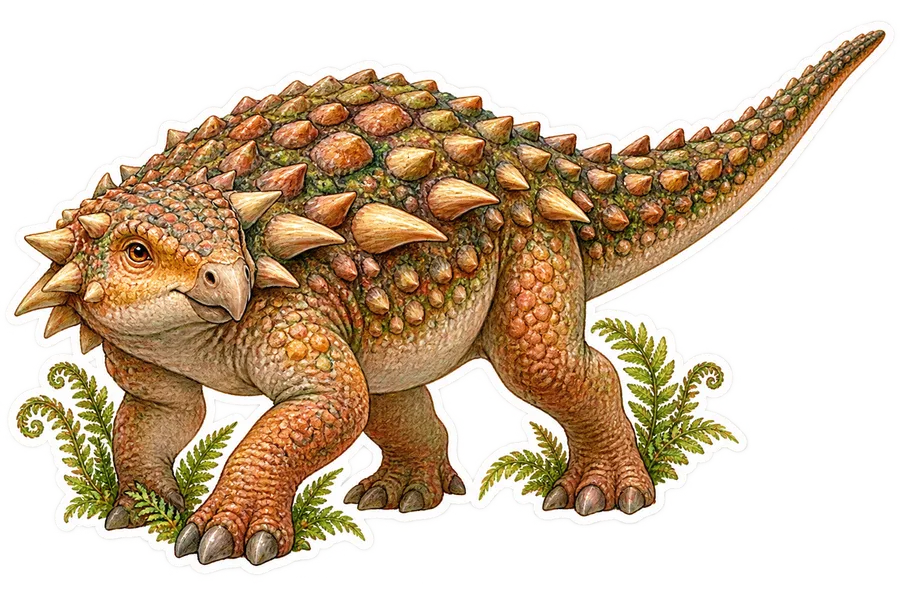 Nodosaurus — Species portrait dinosaur sticker, Storybook collection