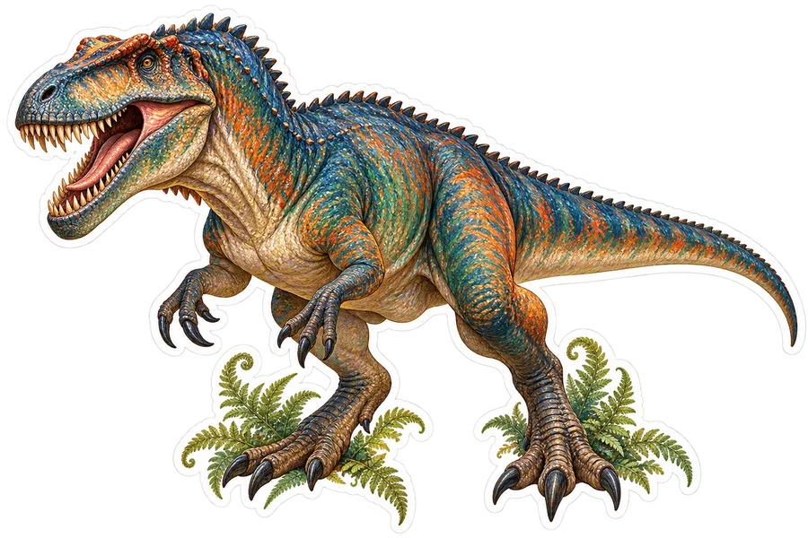 Giganotosaurus — Species portrait dinosaur sticker, Storybook collection