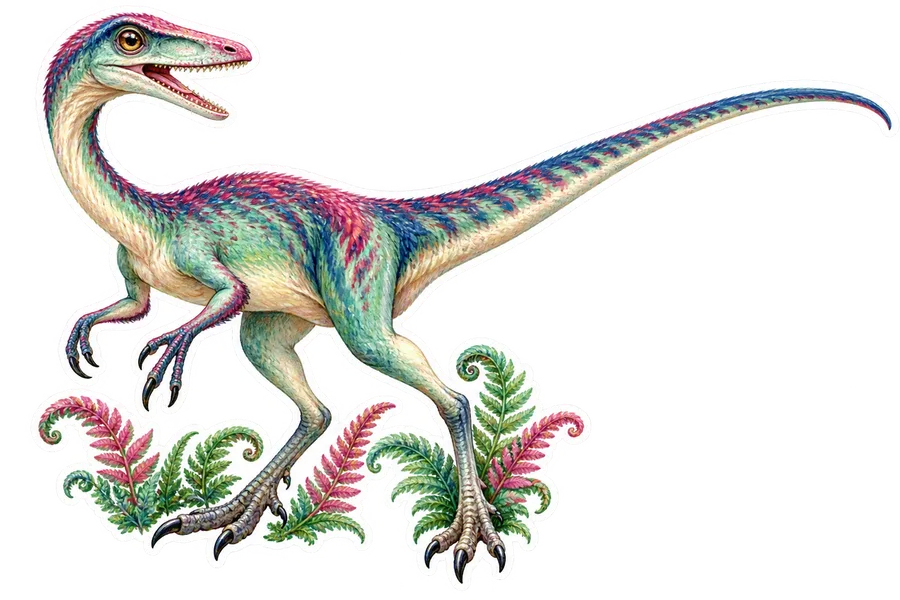 Coelophysis — Species portrait dinosaur sticker, Storybook collection