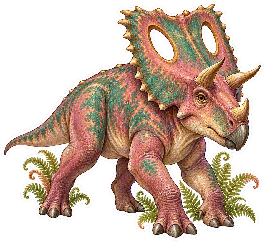 Chasmosaurus — Species portrait dinosaur sticker, Storybook collection