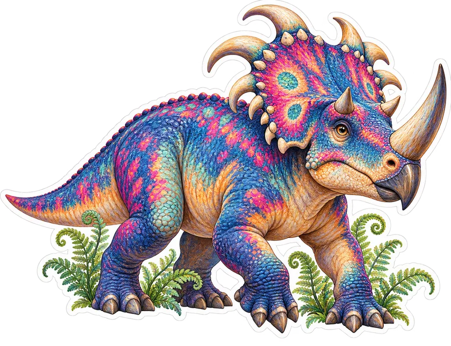 Centrosaurus — Species portrait dinosaur sticker, Storybook collection