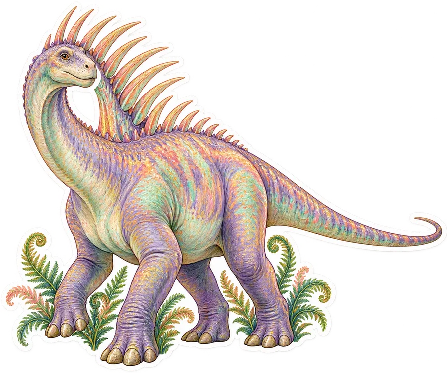 Amargasaurus — Species portrait dinosaur sticker, Storybook collection