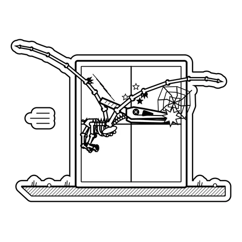 Pteranodon — Flew into a freshly cleaned window. dinosaur sticker