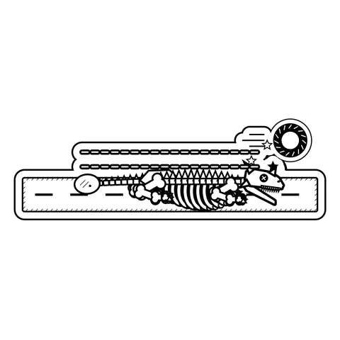Ankylosaurus — Lay down in the road as a speed bump. dinosaur sticker
