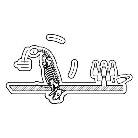 Ankylosaurus — Rolled itself down a bowling lane. dinosaur sticker