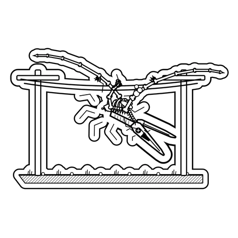 Pteranodon — Perched upside down on a power line. dinosaur sticker