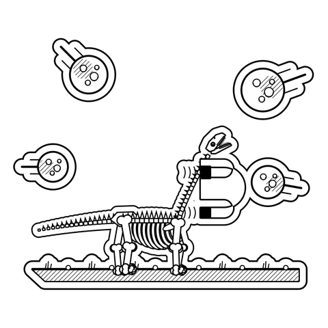 Brachiosaurus — Wore a horseshoe magnet during a meteor shower. dinosaur sticker